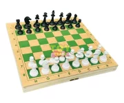 Jogo Xadrez Dama Tabuleiro Madeira Estojo Educativo Toytrade - Imagem 6