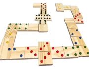 Dominó Gigante Madeira Braille Inclusivo Relevo Jg Toy Trade - Imagem 5