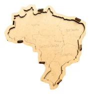 Quebra Cabeça Mapa Do Brasil Regiões Brinquedo Educativo - Imagem 5