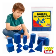 Sólidos Geométricos 11 Peças Madeira Educativo Toy Trade - Imagem 3
