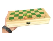 Jogo Xadrez Dama Tabuleiro Madeira Estojo Educativo Toytrade - Imagem 4