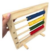 Ábaco Fechado Madeira Contador Escolar Matemática Toy Trade - Imagem 4