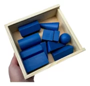 Sólidos Geométricos 11pçs Madeira Escolar Didático Toy Trade - Imagem 3