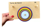 Torre De Hanoi Premium Brinquedo Educativo Desafio Toytrade - Imagem 4