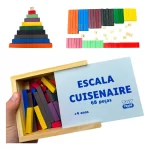 Escala Cuisenaire 68 Pçs Contador Escolar Infantil Toy Trade