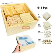 Material Dourado 611pçs Madeira Escolar Matemática Toy Trade - Imagem 3
