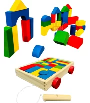 Carrinho Blocos De Montar Colorido 30pçs Brinquedo Toy Trade - Imagem 4