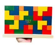 Blocos De Encaixe Vertical Grande Tetris Educativo Toy Trade - Imagem 4