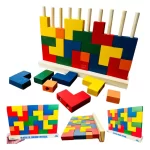 Blocos De Encaixe Vertical Grande Tetris Educativo Toy Trade