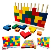 Blocos De Encaixe Vertical Grande Tetris Educativo Toy Trade