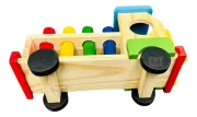 Caminhão Madeira Encaixe Educativo Pinos Coloridos Toy Trade - Imagem 3