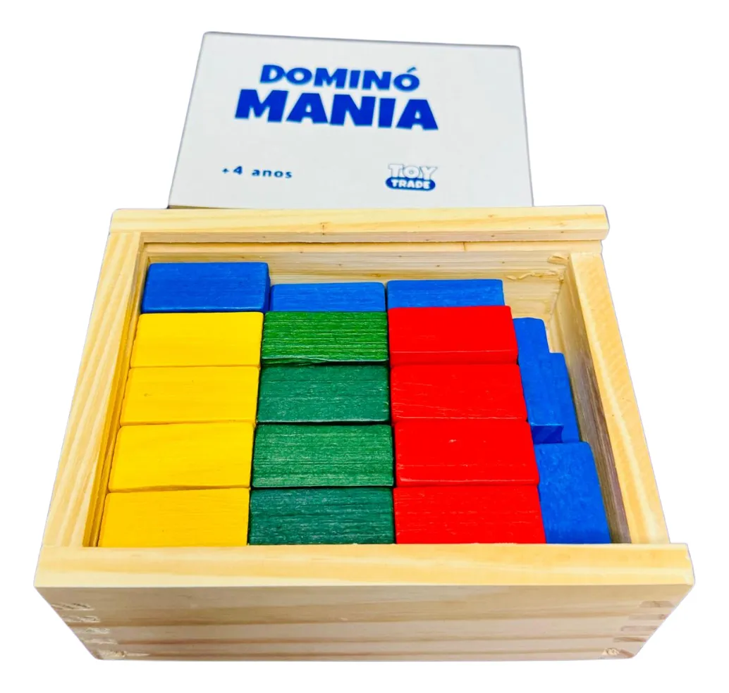 Dominó Mania Colorido 60 Peças Brinquedo Educativo Toy Trade - Imagem 2