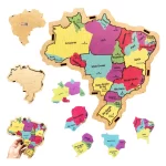 Quebra Cabeça Mapa Do Brasil Regiões Brinquedo Educativo