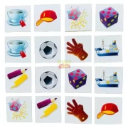 Jogo Da Memória Objetos Com 40 Peças Brinquedo Alfabetização - Imagem 6