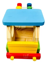 Caminhão Madeira Encaixe Educativo Pinos Coloridos Toy Trade - Imagem 5