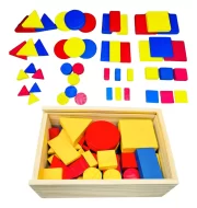 Blocos Lógicos 48pçs Madeira Educativo Pedagógico Toy Trade - Imagem 3