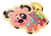 Quebra Cabeça Cachorro Educativo Pedagógico Vogais Toy Trade - Imagem 3