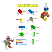 Blocos De Montar Tudo 200 Peças Infantil Multibloco Criativo - Imagem 7