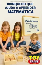 Brinquedo Educativo Material Dourado 611pçs Didátic Toytrade - Imagem 2