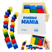 Dominó Mania Colorido 60 Peças Brinquedo Educativo Toy Trade