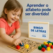 Bingo De Letras 281pçs Alfabetização Com 15 Cartelas Escolar