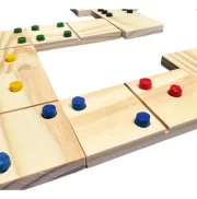 Dominó Gigante Madeira Braille Inclusivo Relevo Jg Toy Trade - Imagem 3