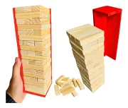 Toy Trade Caiu Perdeu 54pçs Único Com Suporte De Madeira Para Empilhar