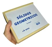 Sólidos Geométricos 11pçs Madeira Escolar Didático Toy Trade - Imagem 4