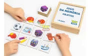 Jogo Da Memória Objetos Com 40 Peças Brinquedo Alfabetização - Imagem 7