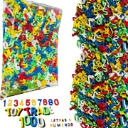 Alfanumérica 1000 Peças Letras E Números Educativo Toy Trade - Imagem 4