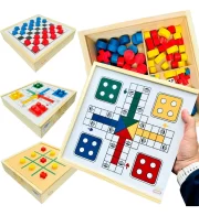 Jogo 3 Em 1 Dama Ludo Jogo Da Velha Tabuleiro Jr Toy Trade