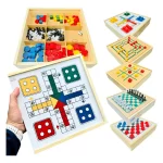 Jogo 5 Em 1 Grande Xadrez Dama Ludo Trilha Velha Toy Trade