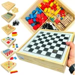 Jogo 6 Em 1 Xadrez Dama Ludo Dominó Trilha Velha Jr Toytrade