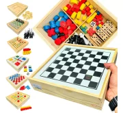 Jogo 6 Em 1 Xadrez Dama Ludo Dominó Trilha Velha Jr Toytrade