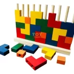 Blocos De Encaixe Vertical Junior Brinquedo Educativo 25 Pçs Tetris Toy Trade Oficial