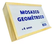 Brinquedo Educativo - Mosaico Geométrico 100 Peças Cx De Madeira Criatividade Toy Trade - Imagem 5