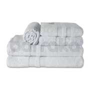 Jogo de Toalha Completo 5 Pçs de Banho, Rosto e Piso Paris Branco