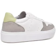 Tênis Feminino Casual em Verniz e Camurça Moderno e Confortável - Branco - Imagem 5