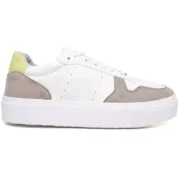 Tênis Feminino Casual em Verniz e Camurça Moderno e Confortável - Branco - Imagem 4