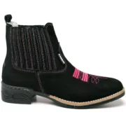 Bota Texana Country Bico Quadrado Em couro Botina Rodeio Feminina - Imagem 8