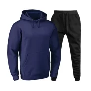 Conjunto Blusa Moletom Ganguru Agasalho Liso - Imagem 7