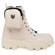 Bota Coturno Feminina Tratorada Flatform Cano Curto Modelo Outono Inverno Classico Com Bag Dudadias - Imagem 11