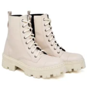 Bota Coturno Feminina Tratorada Flatform Cano Curto Modelo Outono Inverno Classico - Imagem 8