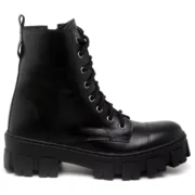 Bota Coturno Feminina Tratorada Flatform Cano Curto Modelo Outono Inverno Classico - Imagem 5