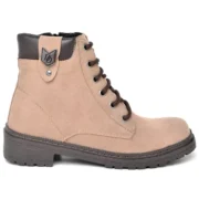 Bota Coturno Feminina Tratorada Flatform Couro Sintético Camurça Modelo Outono Inverno Casual - Imagem 16