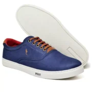 Sapatenis Masculino Casual Cano Baixo Super Leve e Confortável Polo Blu - Imagem 5