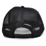 Boné Trucker Casual Aba Curva Ajustável com Telinha Preto e o Branco - Imagem 4