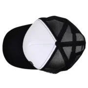Boné Trucker Casual Aba Curva Ajustável com Telinha Preto e o Branco - Imagem 5