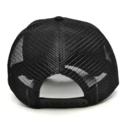 Boné Trucker Casual Aba Curva Ajustável com Telinha Preto e o Branco - Imagem 8