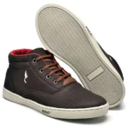 Tênis Casual Masculino Menino Garoto Cano Alto Botinha Polo Blu Escola Tendencia - Imagem 6